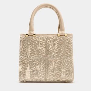 NWT ZARA Satin Effect Pearl Beaded handbag